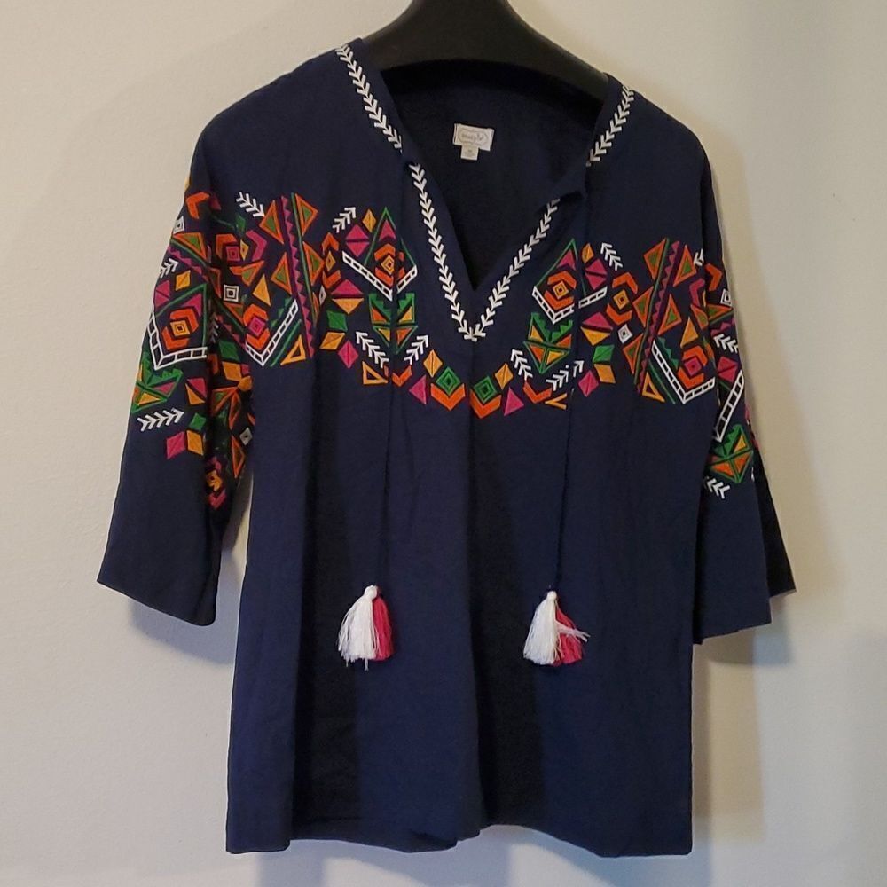 MUD PIE TILLERY TUNIC TOP M